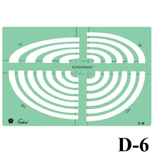 Gabarito Desenho D-06 Elipsógrafo Trident